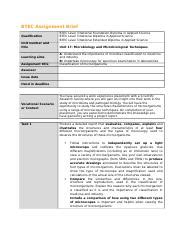 UNIT17 Aim A N B Docx BTEC Assignment Brief Qualification Unit