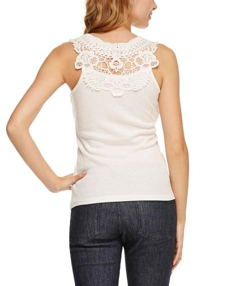 Look At This Zulilyfind Ruby Rose White Crochet Accent Tank By Ruby