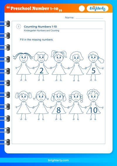 Free Printable Preschool Number Worksheets 1 To 10 [pdfs] Brighterly Worksheets Library