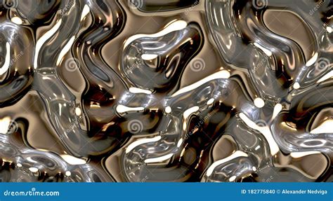 Chrome Liquid Metal Seamless Stock Illustration Illustration Of