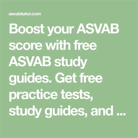 Boost Your ASVAB Score With Free ASVAB Study Guides Get Free Practice