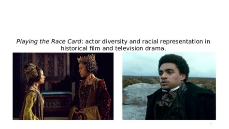 Ppt Visibility Over Authenticity Actor Diversity And Racial