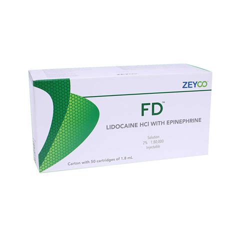 Lidocaína FD 2 Anestesia HCI Con Epinefrina Zeyco