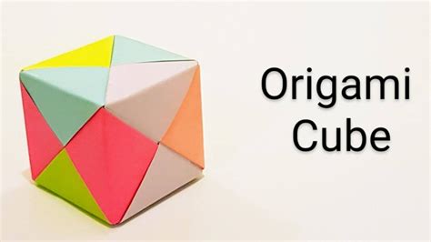 Origami Cube How A Make A 3d Cube With Paper Easy Origami Tutorial ...