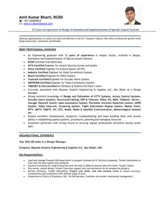 Amit Bharti CV PDF