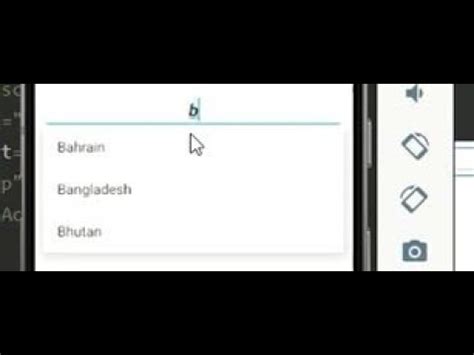 Java Code Autocompletetextview Example In Android Tutorial Youtube