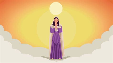 Virgin Mary With Purple Dress Motion Background 0011 Sbv 347089664