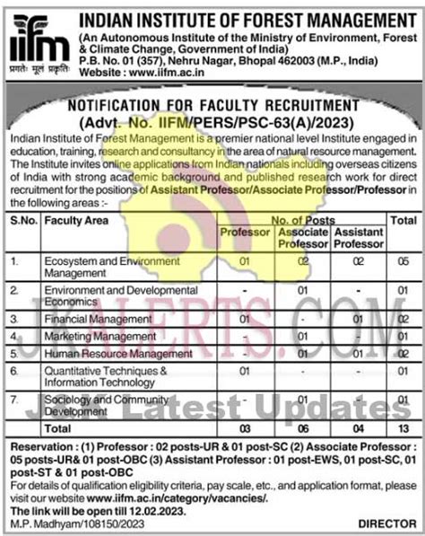 IIFM Faculty Jobs Recruitment 2023 JKAlerts JK Updates