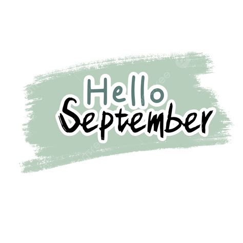 Hello September Month Lettering Hello September Cute Stickers