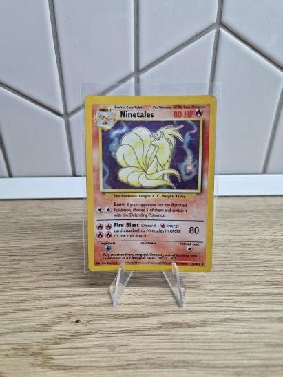 Ninetales BS 12 BASE SET Vintage pokémon karta HOLO RARE r 1999 WOTC