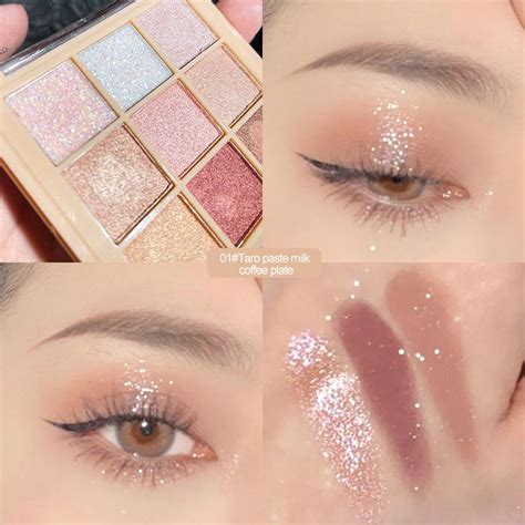 Buy Transparent Nine Color Acrylic Eyeshadow Palette Pearly Matte Earth