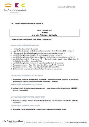 Calam O Conseil Communautaire