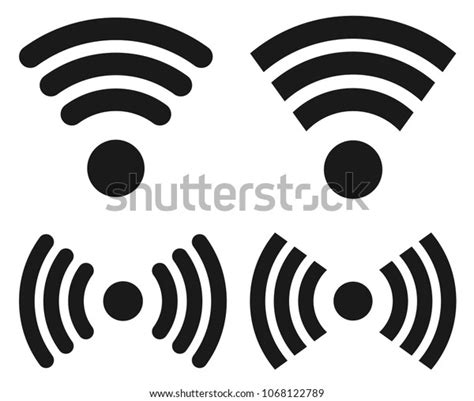 Set Wifi Icon Flat Design Template Stock Vector Royalty Free