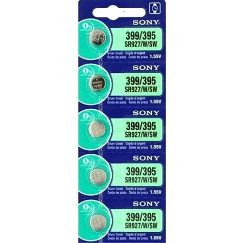 5 Pcs SONY 399 395 SR927SW 1 55V Watch Battery AG7 SR57 0 Hg Exp