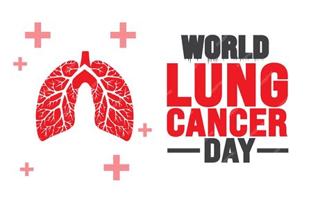 Premium Vector World Lung Cancer Day Poster Background Template Lung Cancer Awareness Ribbon