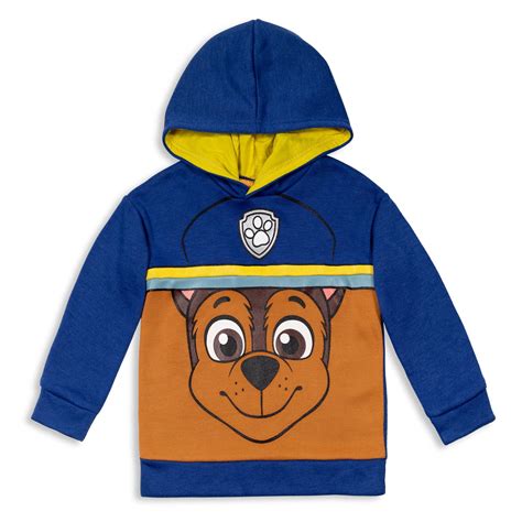 Paw Patrol Chase Boys Fleece Pullover Sweatshirt Hoodie For Toddlers