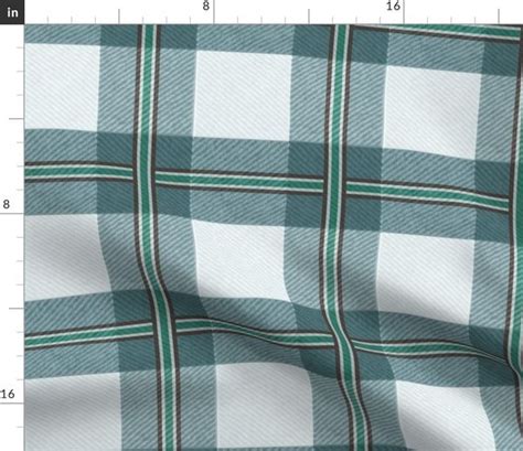 Teal Plaid Spoonflower