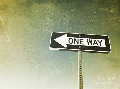 One way road sign Photograph by Bryan Mullennix - Fine Art America