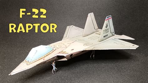 F 22 Raptor Paper Model How To Make A Paper Airplane Model Paper Craft F 22 Diy Paper