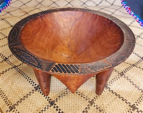 27 Inch Top Carved Tanoa Kava Bowl Benai Farms