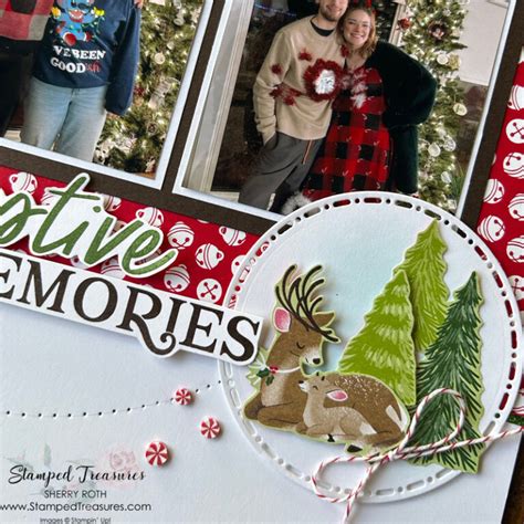 Festive Memories Scrapbook Layout - Stamped Treasures