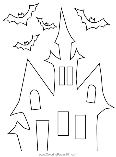 Halloween House Coloring Page for Kids - Free Halloween Printable ...