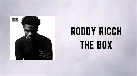 Roddy Ricch The Box Lyrics Youtube