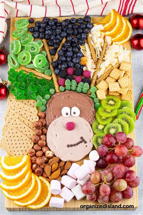 Christmas Charcuterie Board Organized Island