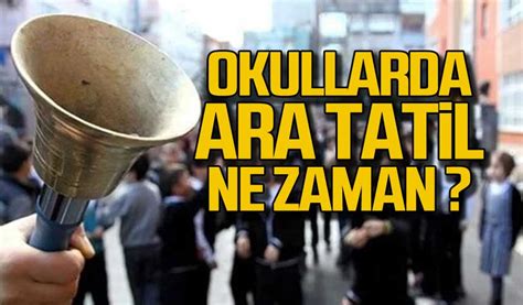 MEB açıkladı Okullarda ara tatil ne zaman