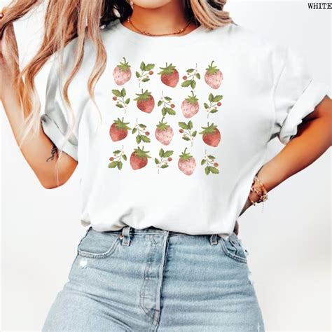 Cute Strawberry Shirt Strawberry Aesthetic Comfort Colors Strawberries