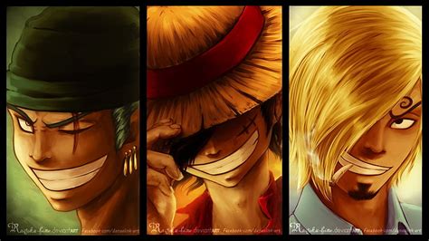 Hd Wallpaper Zoro Monkey D Luffy Sanji One Piece Character Anime