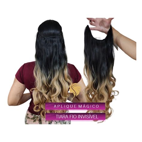 Aplique Cabelo Morena Iluminada Tic Tac 60cm 300grs Shopee Brasil