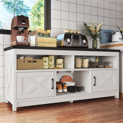 Amazon YITAHOME Buffet Cabinet With Power Outlet 59 Farmhouse