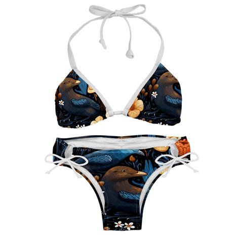 Platypus Adjustable Strap Bikini Set With Detachable Sponge Two Pack