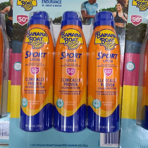 Banana Boat Sport Ultra Sunscreen Spray SPF 50 6 Oz 170 Grams