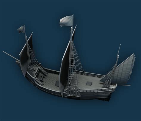 ArtStation - Caravel Ship 3D print model | Resources