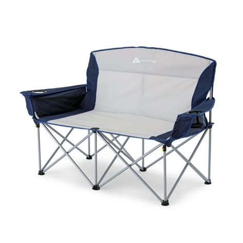 Ozark Trail 2 Person Loveseat Camping Chair Blue And Gray