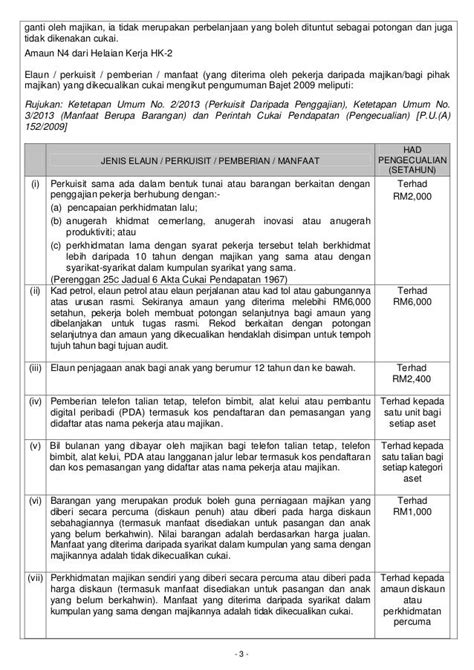 Nota Penerangan B20131 Jadual Cukai And Pelepasan