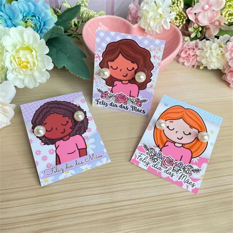 Card Com Brinco Pérola Dia Das Mães Elo7 Produtos Especiais