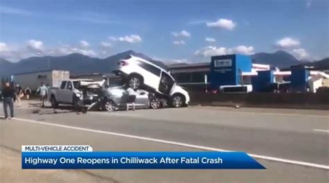 1 Person Killed In Multi Vehicle Crash On Highway 1 In Chilliwack Bc