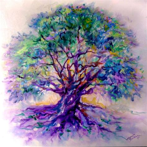 Tree Of Lifepurplerain By Marcia Baldwin From Abstracts