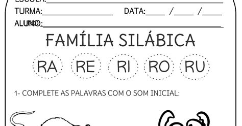 Atividade Pronta Fam Lia Sil Bica R A Arte De Ensinar E Aprender