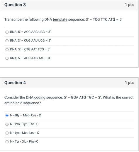 Solved Transcribe The Following Dna Template Sequence 3′