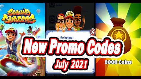 Subway Surfers New Promo Codes July 2021 YouTube