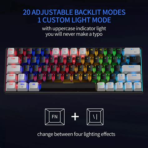 Mechanical Keyboard Rgb Led Backlit Mechinal Hot Swappable Mechanical ...