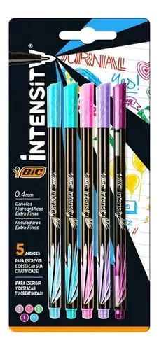 Caneta Ponta Porosa Intensity Mm Pastel Cores Bic Mercadolivre