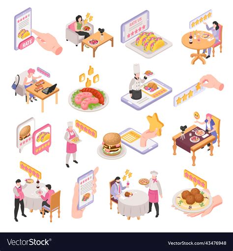 restaurant rating set royalty  vector image