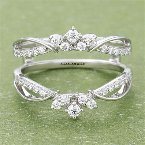 Enhancers and Wraps Guard Ring Jacket, Double Curved Wedding Band Wraps