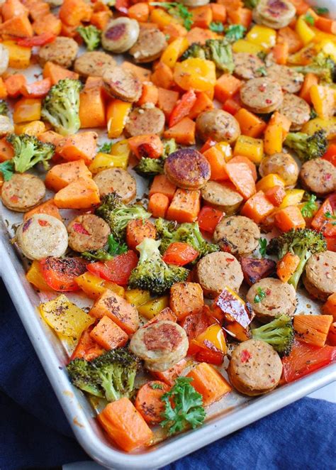 Sheet Pan Chicken Sausage And Vegetables A Cedar Spoon