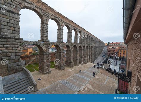 Segovia Aqueduct Editorial Stock Photo Image Of Spain 74012538